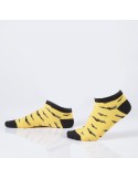 Yellow short men\'s socks with bats SM42 - Online store - Boutique